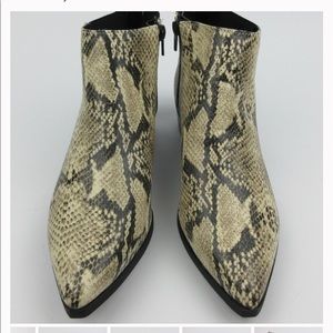 Parker and Sky snakeskin booties, size 8